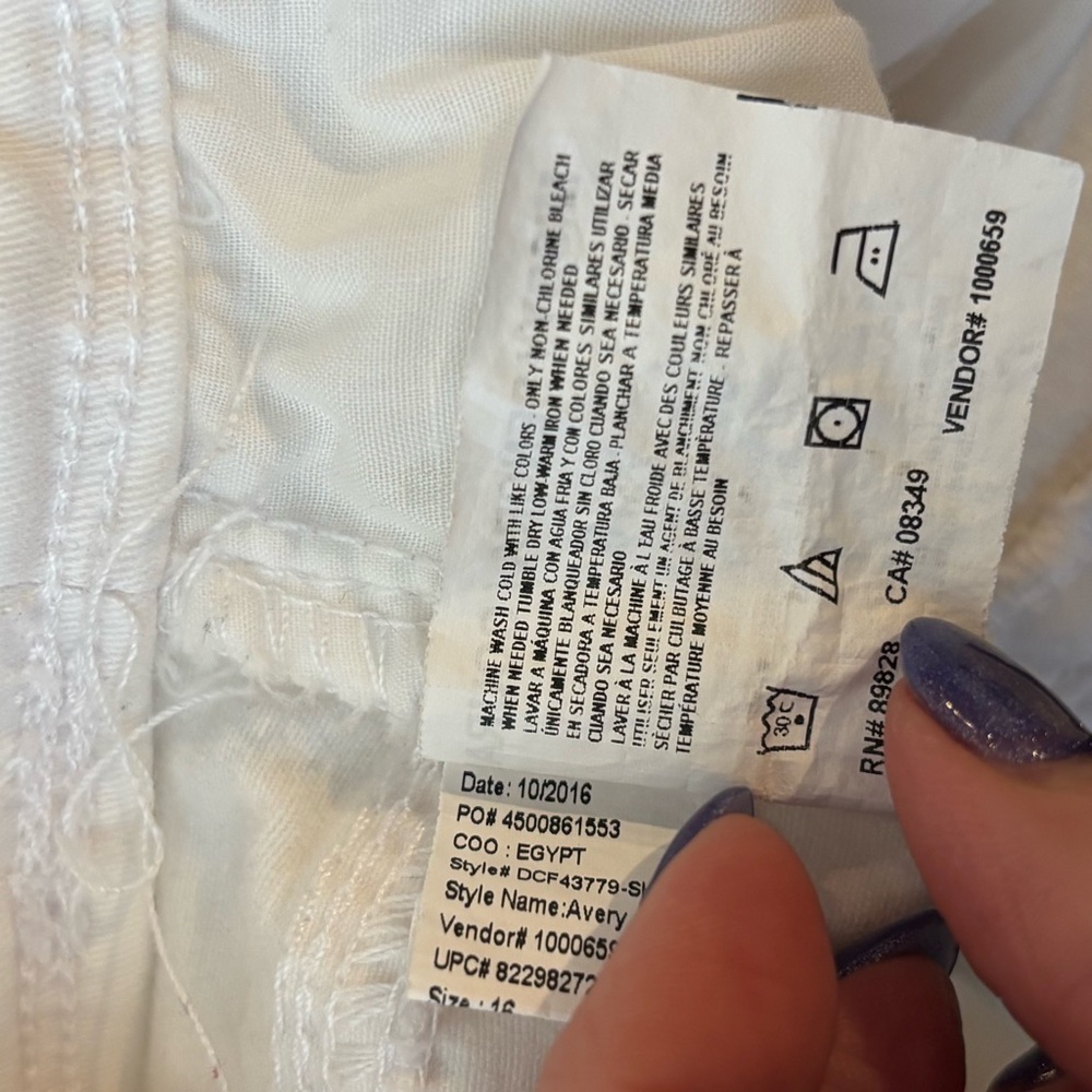 Gloria Vanderbilt Avery Slimming Classic White Bermuda Shorts Size 16 - Picture 6 of 9